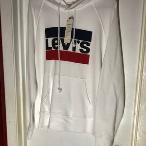 Mens white Levi’s  hoodie (Large)